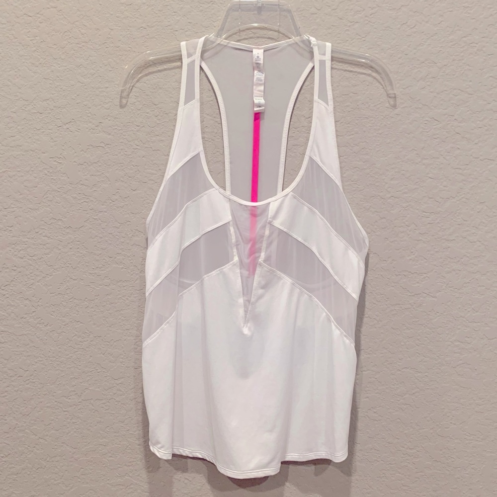 Lululemon White Racerback Cool Tank